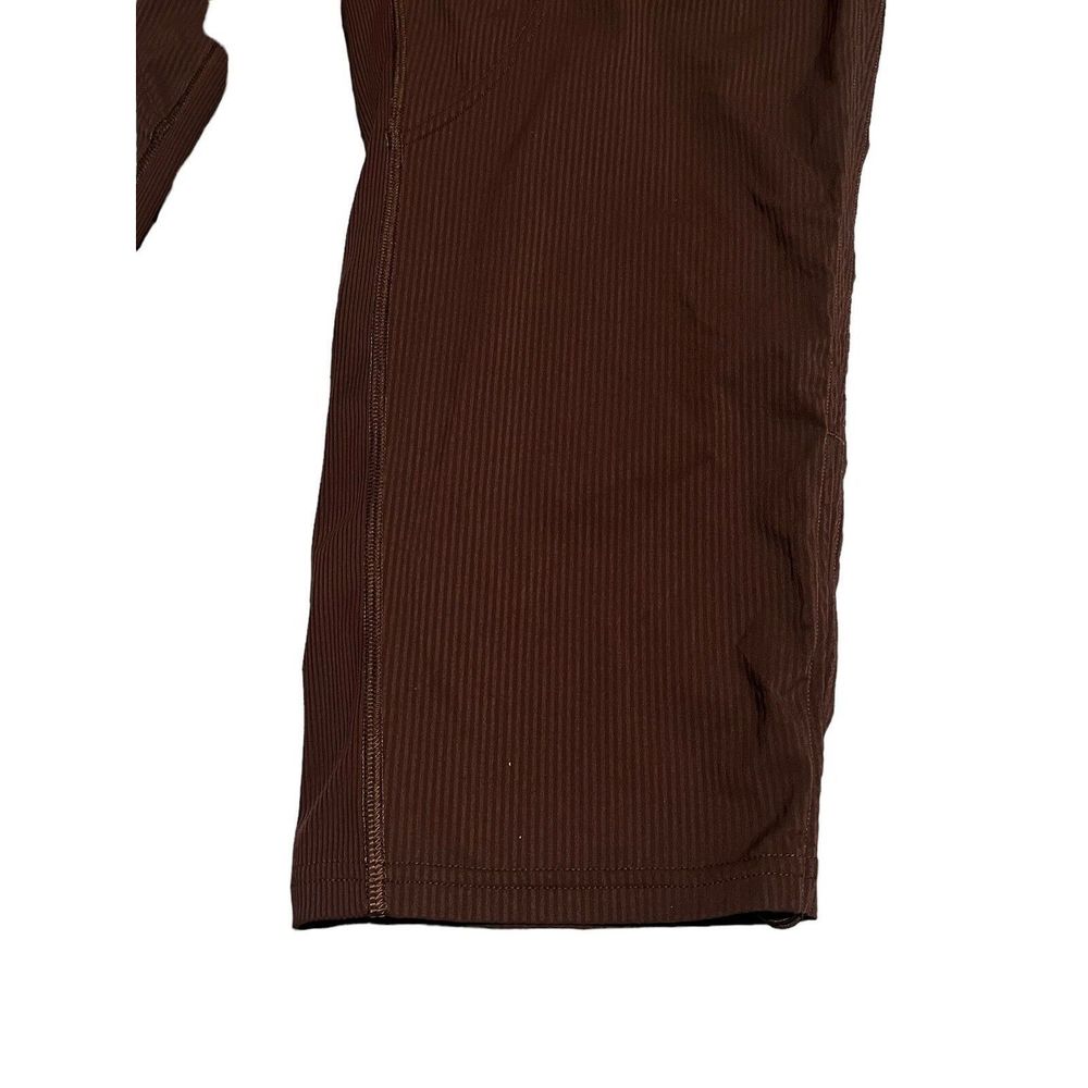 Lululemon Pants Jogger Womens Size 10 Brown Ribbed Dance Studio Cropped NEW - Picture 7 of 15